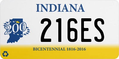 IN license plate 216ES