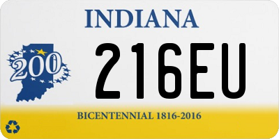 IN license plate 216EU