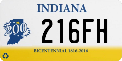 IN license plate 216FH