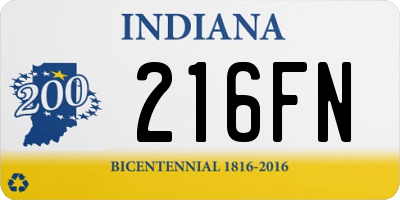 IN license plate 216FN