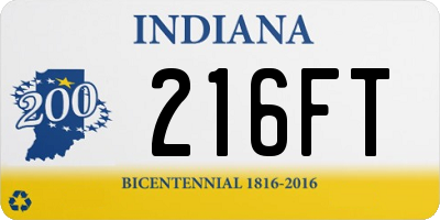 IN license plate 216FT