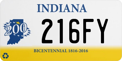 IN license plate 216FY