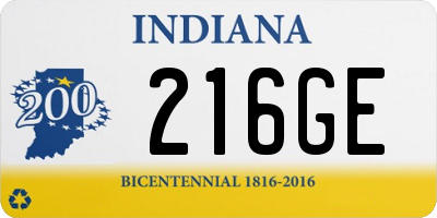 IN license plate 216GE