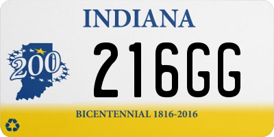 IN license plate 216GG