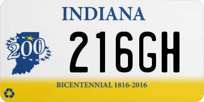 IN license plate 216GH