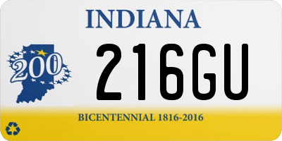 IN license plate 216GU