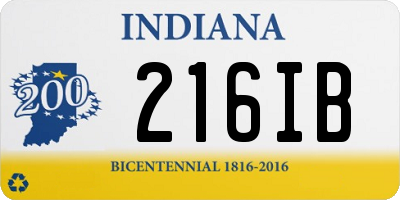 IN license plate 216IB