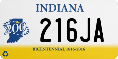 IN license plate 216JA