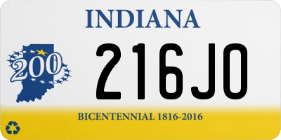 IN license plate 216JO