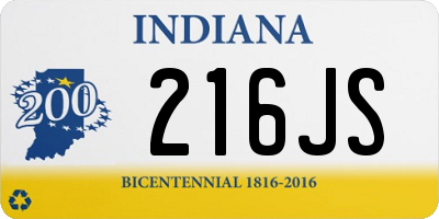 IN license plate 216JS