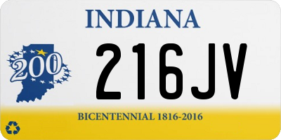 IN license plate 216JV