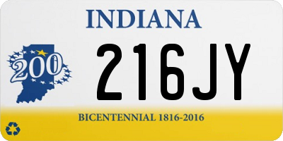IN license plate 216JY