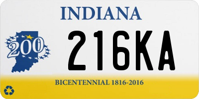 IN license plate 216KA