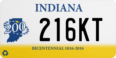 IN license plate 216KT