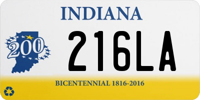 IN license plate 216LA