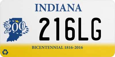IN license plate 216LG