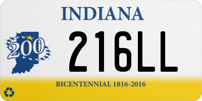 IN license plate 216LL