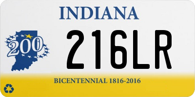 IN license plate 216LR