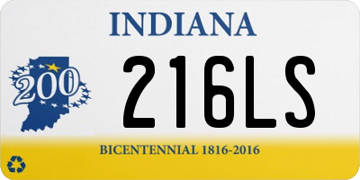 IN license plate 216LS