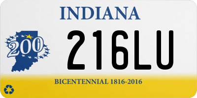 IN license plate 216LU