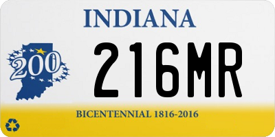 IN license plate 216MR