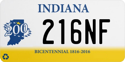 IN license plate 216NF