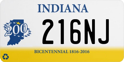 IN license plate 216NJ