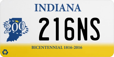 IN license plate 216NS