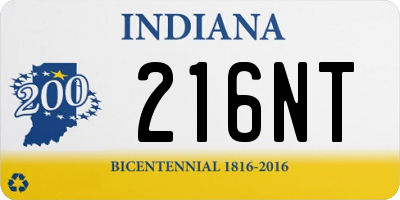 IN license plate 216NT