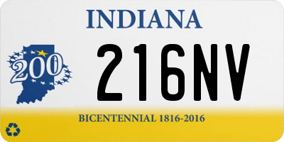 IN license plate 216NV