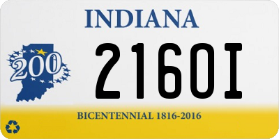 IN license plate 216OI