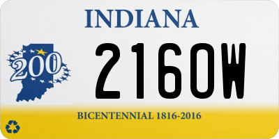 IN license plate 216OW