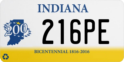 IN license plate 216PE