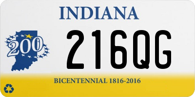 IN license plate 216QG