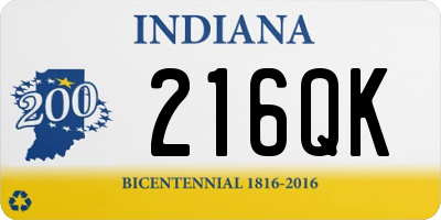 IN license plate 216QK