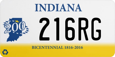 IN license plate 216RG