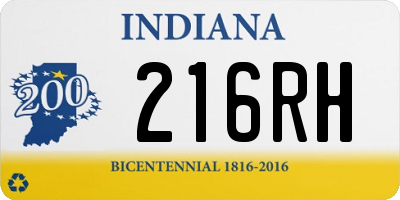 IN license plate 216RH