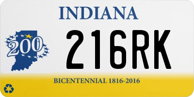 IN license plate 216RK