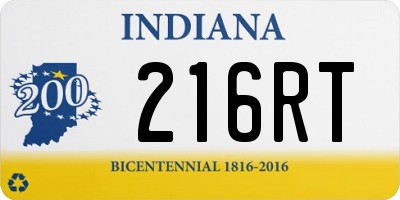 IN license plate 216RT