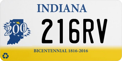 IN license plate 216RV