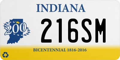 IN license plate 216SM