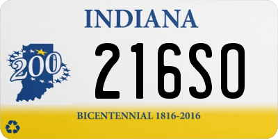 IN license plate 216SO