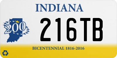 IN license plate 216TB