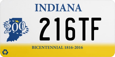 IN license plate 216TF