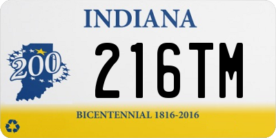 IN license plate 216TM