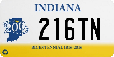 IN license plate 216TN