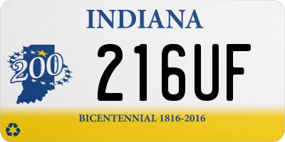 IN license plate 216UF