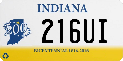 IN license plate 216UI