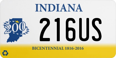 IN license plate 216US