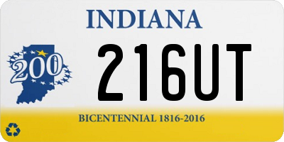 IN license plate 216UT